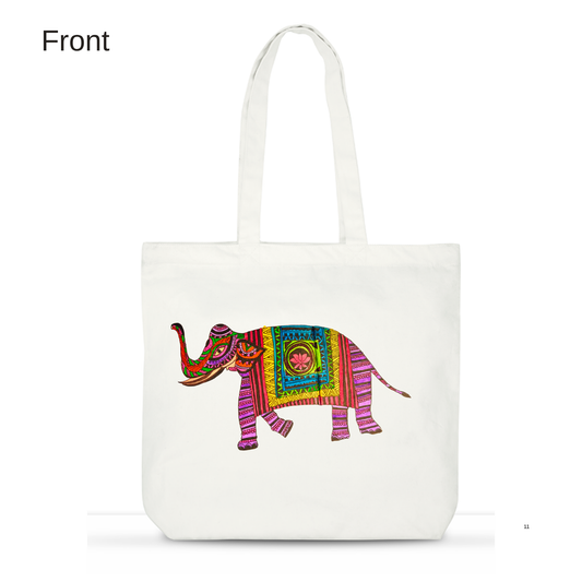 Haathi On The Go – Madhubani Tote