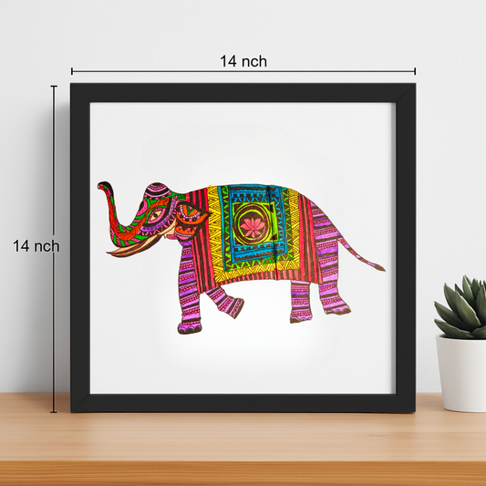 Haathi Harmony – Framed Folk Art Print