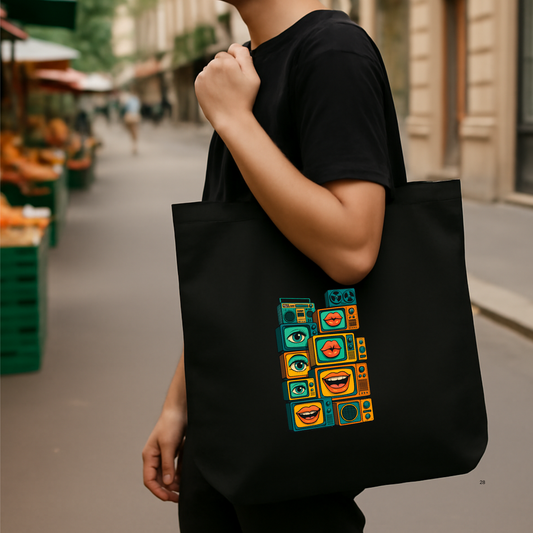 Sensory broadcast tote bag