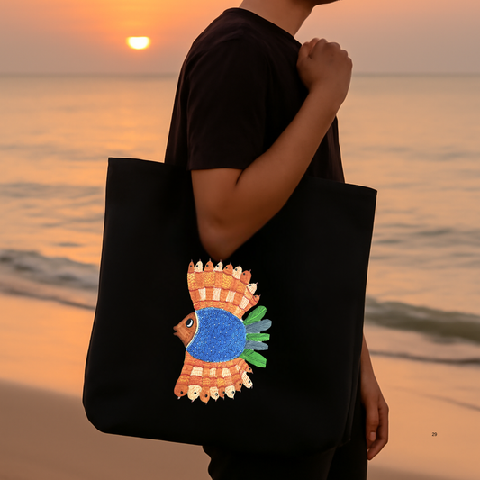 Matsya Magic – Madhubani Tote
