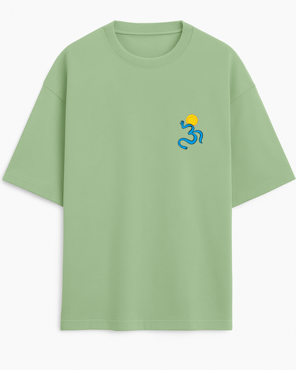 OM – Embroidered (Unisex Terry Oversized Tee)