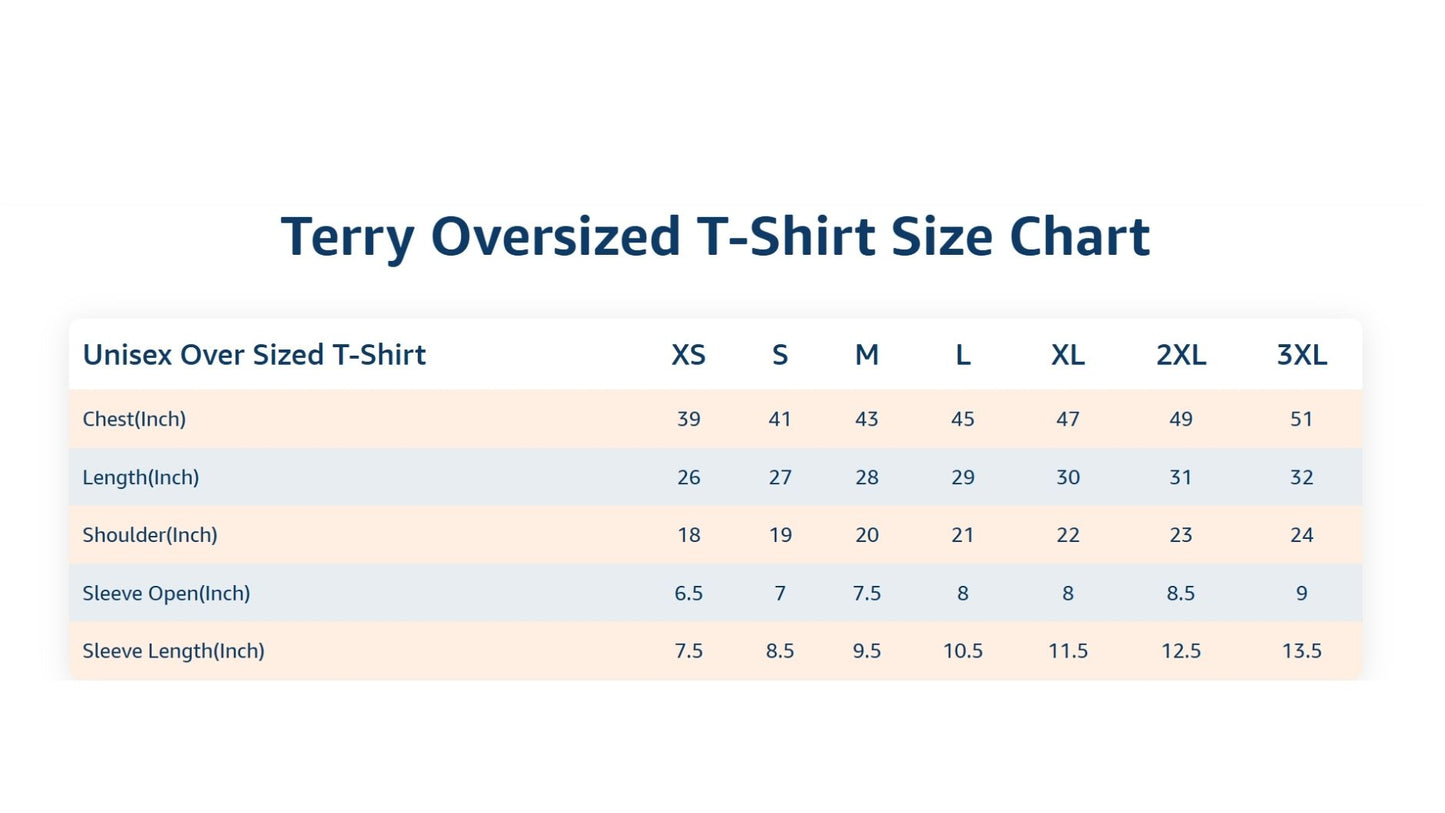 Blank Canvas:Unisex Terry Oversized Tee