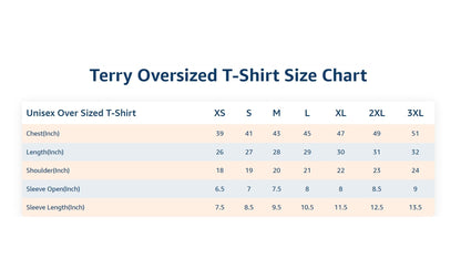 Blank Canvas:Unisex Terry Oversized Tee