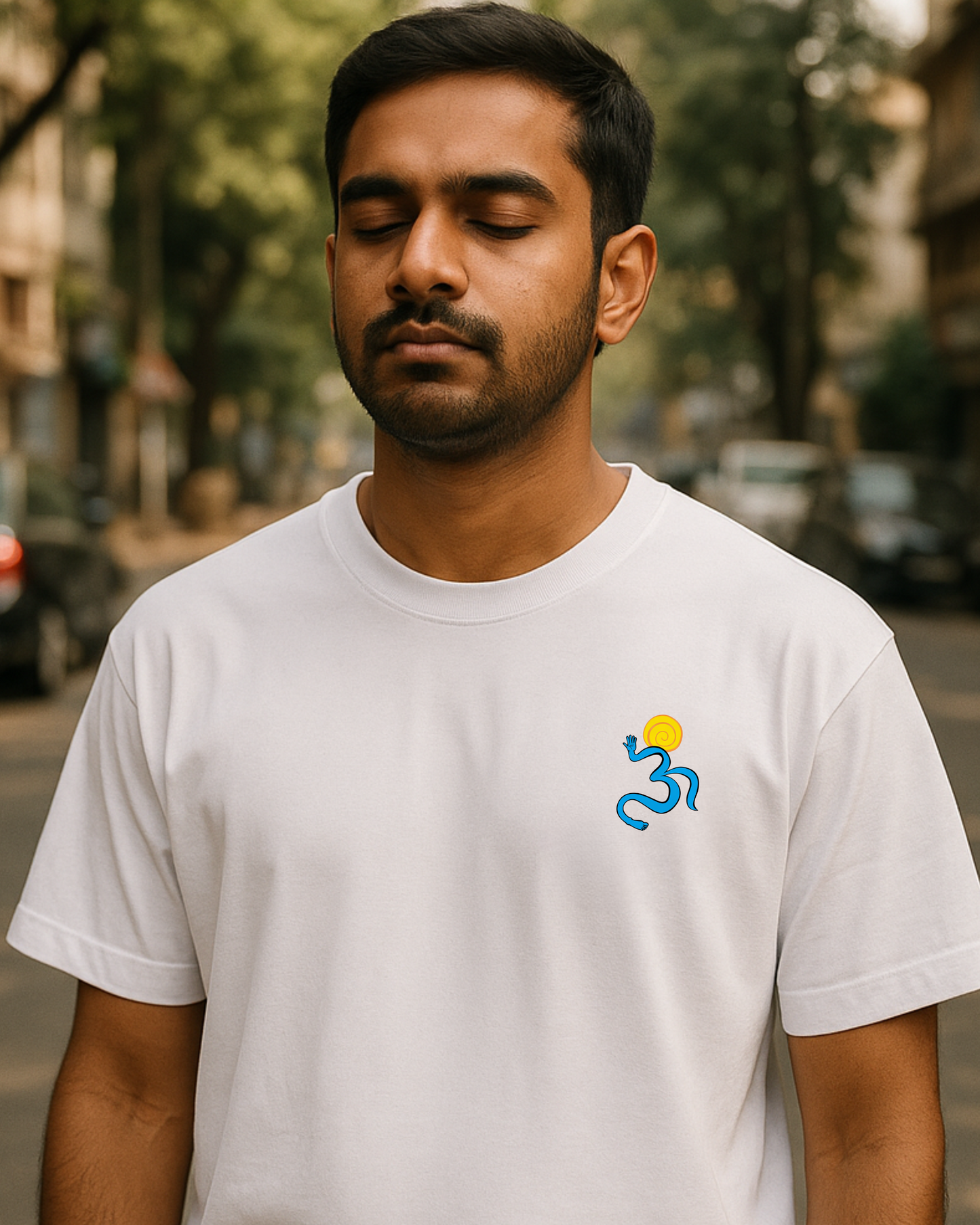 OM – Embroidered (Unisex Terry Oversized Tee)