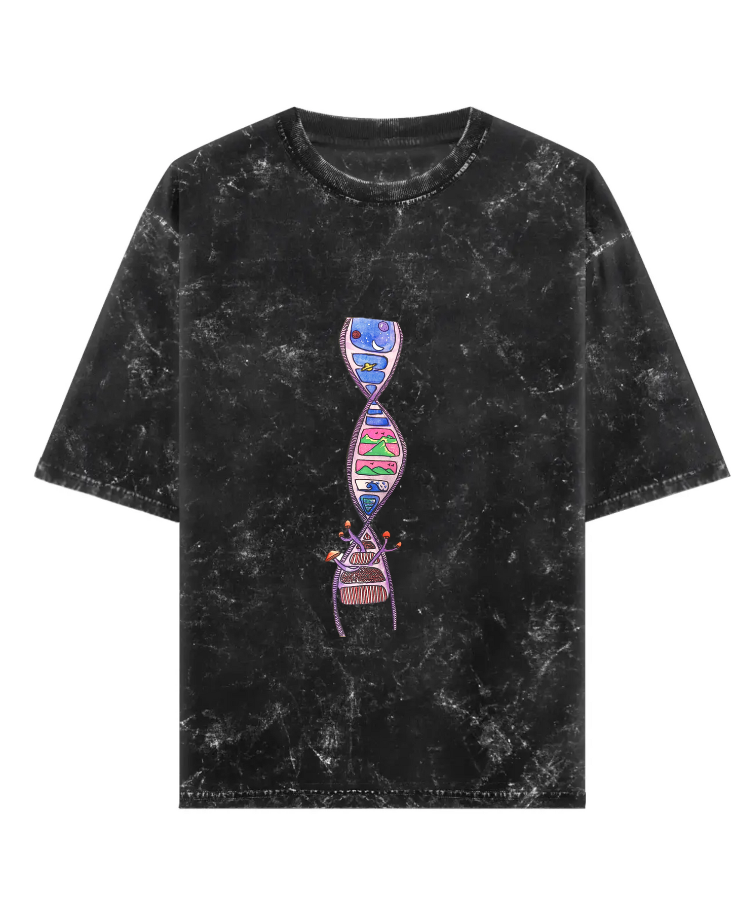Nature Code: DNA of the Wild Tee (Unisex Acid Washed Oversized Tee)