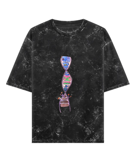 Nature Code: DNA of the Wild Tee (Unisex Acid Washed Oversized Tee)