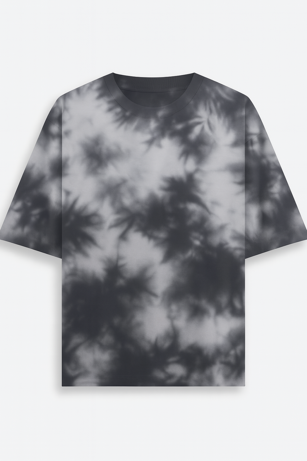 Tie-dye t-shirt on a white background