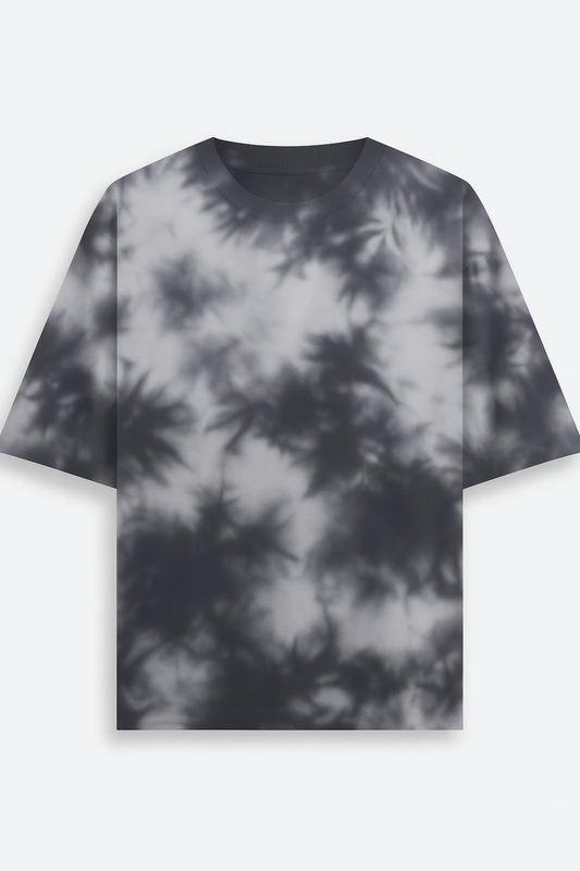 Tie-dye t-shirt on a white background