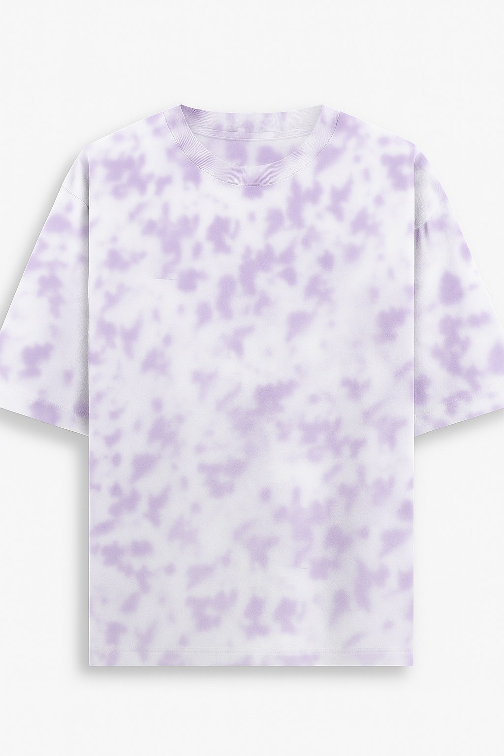 Purple tie-dye shirt on a white background